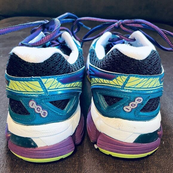 NEW ASICS GEL KAYANO 20 Black Blue Purple Lime 9 US Medium Width - Picture 11 of 14